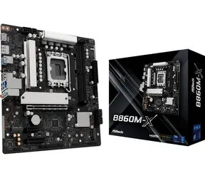 ASRock B860M-X / B860 / LGA 1851 / 2x DDR5 / PCIEx 16 / 2.5GLAN / mATX