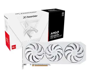 PowerColor Hellhound Radeon RX 9070 XT Spectral White 16 GB / 3010 MHz / 16 GB GDDR6 / 256-bit / 1x HDMI + 3x DP / 700 W