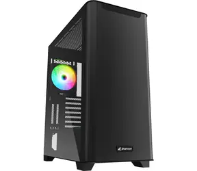 Sharkoon M30 RGB czarny / ATX / 2x USB 3.2 / 1x USB-C / 2x 120mm / bez zasilacza / przezroczysty panel boczny