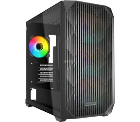 Sharkoon MK3 RGB czarny / Micro ATX / 2x USB 3.2 / 1x USB-C / 4X 120mm / bez zasilacza / przezroczysty panel boczny