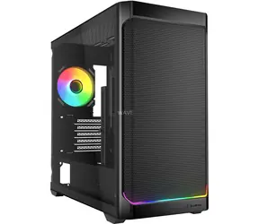 Sharkoon MK4W RGB Strip czarny / Micro ATX / 2x USB 3.2 / 1x USB-C / 4X 120mm / bez zasilacza / przezroczysty panel boczny