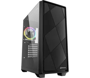 Sharkoon VS8 RGB czarny / ATX / 2x USB 3.0 / 1x USB-C / 3x 120mm / bez zasilacza / przezroczysty panel boczny