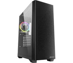 Sharkoon VS9 RGB czarny / ATX / 2x USB 3.0 / 1x USB-C / 3x 120mm / bez zasilacza / przezroczysty panel boczny