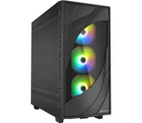Sharkoon Rebel C80M RGB czarny / ATX / 2x USB 3.2 / 1x USB-C / 4X 120mm / bez źródła zasilania 