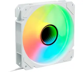 Sharkoon SHARK Mirror RGB PWM biały / wentylator / 120 mm / RGB / 26,8 dBA / 1500 obr./min / 99,52 m3h