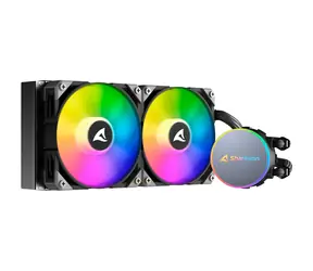 Sharkoon S70 RGB AIO 240 mm / 2 x 120 mm / 2000 obr./min / 77 CFM / 35 dB / 4-pin / Intel i AMD