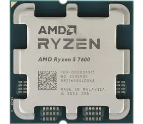 AMD RYZEN 5 7600 @ 3,8 GHz - TRAY / Turbo 5,1 GHz / 6C12T / L2 6 MB L3 32 MB / AM5 / Zen 4 / 65 W