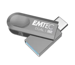 EMTEC Dual D280 USB 3.2 Type-C 32GB srebrny / dysk flash 