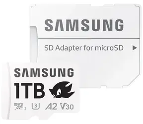 Samsung PRO PLUS Sonic the Hedgehog microSDXC 1TB + adapter SD / UHS-1 / Klasa 10 / U3 / Odczyt: 180 MBps / Zapis: 130 MBps