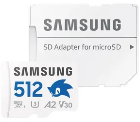 Samsung PRO PLUS Sonic the Hedgehog microSDXC 512GB + adapter SD / UHS-1 / Klasa 10 / U3 / Odczyt: 180 MBps / Zapis: 130 MBps