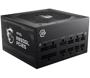 MSI MAG A850GL PCIE5 II czarny / 850W / 120mm / ATX3.0 / aktywny PFC / 80PLUS Złoty 