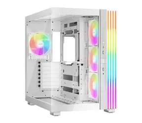 be quiet! Light Base 600 LX ARGB biały / ATX / 2x USB-A / 1x USB-C / 4X 120mm / bez zasilacza / przezroczysty panel boczny