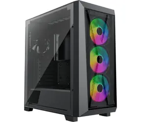 Xilence XILENT X X912.ARGB czarny / ATX / 2x USB-A 3.0 / 1x USB-C 3.2 / 3x 120mm ARGB / bez zasilacza / przezroczysty panel boczny