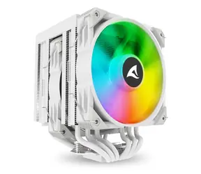 Sharkoon A60 RGB biały / 2x 120 mm / 260 W TDP / 1800 obr./min @30 dB / RGB / AMD + Intel