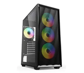 Sharkoon VK4 ARGB czarny / ATX / 2x USB-A 3.0 / 4X 120mm RGB / bez zasilacza / przezroczysty panel boczny 