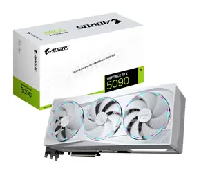 Karta graficzna GIGABYTE AORUS GeForce RTX 5090 STEALTH ICE 32G / 2655MHz / 32GB GDDR7 / 512-bit / 1x HDMI + 3x DP / 1000W (16)