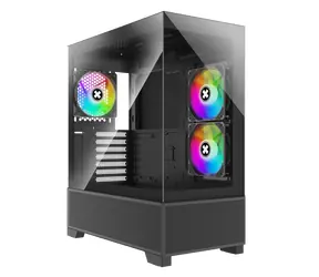 Xilence BEAM XG172 czarny / ATX / 2x USB-A 2.0 / 1x USB-A 3.2 / 3x 120mm ARGB / bez zasilacza / przezroczysty panel boczny 