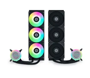 Lian Li GA II Lite czarny / 3x 120 mm / podświetlenie ARGB / 2500 obr./min / 34,8 dB / AiO / AMD + Intel