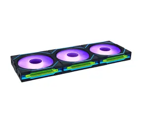 Lian Li UNI FAN SL-INF Bezprzewodowy wentylator z odwróconymi łopatkami, 3 sztuki, w tym kontroler, czarny / ARGB / 120 mm / 2300 obr./min / 32,2 dB / 69,7 CFM / 