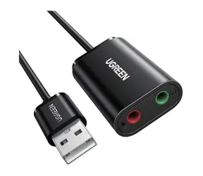 Zewnętrzna karta dźwiękowa USB Ugreen / mini jack 3,5 mm / 15 cm 