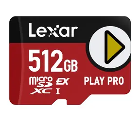 Karta Lexar PLAY PRO microSDXC Express Card 512 GB / odczyt: 900 MBps / zapis: 600 MBps / V30