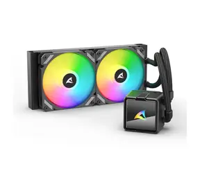 Sharkoon S50 ARGB czarny / 2x 120 mm / 34,3 dB @ 2000 obr./min / 83,44 CFM / AMD + Intel