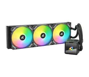 Sharkoon S60 ARGB czarny / 3x 120 mm / 34,3 dB @ 2000 obr./min / 83,44 CFM / AMD + Intel