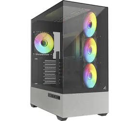 Sharkoon AK7 ARGB czarny / ATX / 2x USB-A 3.0 / 1x USB-C 3.2 / 4X 120mm ARGB / bez zasilacza / przezroczysty panel boczny 