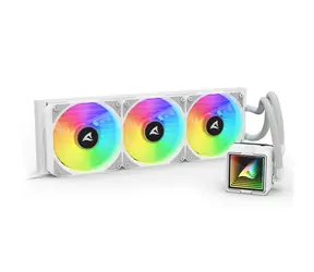 Sharkoon S100 ARGB biały / 3x 120 mm / 35 dB @ 2200 obr./min / 77,66 CFM / AMD + Intel