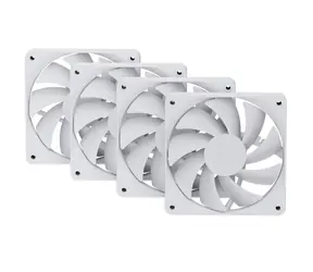 Hyte FA12 4 szt. Śnieżnobiały / 120 mm / 28 dB @ 1500 obr./min / Łożysko dynamiczne / 72 CFM / 4-pinowe PWM