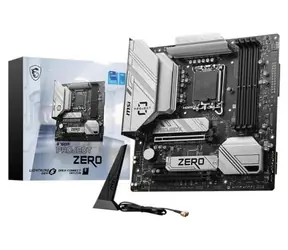 MSI B760M PROJECT ZERO / B760 / LGA 1700 / 4X DDR5 / PCIEx16 / 1x 2.5GLAN / Wi-Fi / Micro-ATX