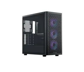 Cooler Master Elite 502 czarny / E-ATX / 1x USB-A 3.2 / 1x USB-C 3.2 / 3x 120mm RGB / bez zasilacza / przezroczysty panel boczny