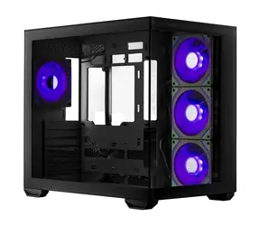 Cooler Master Elite 681 czarny / ATX / 2x USB-A 3.0 / 1x USB-C 3.2 / 4X 120mm ARGB / bez zasilacza / przezroczysty panel boczny