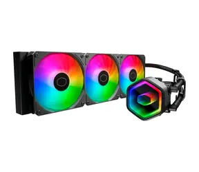 Cooler Master MasterLiquid 360 Core II ARGB czarny / 3 x 120 mm / łożysko karabinowe / 27,2 dB przy 1750 obr./min / 71,9 CFM / AMD + Int