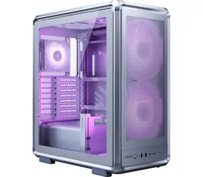 Obudowa Cooler Master Masterframe 500 Mesh ARGB srebrna / SSI-CEB / 2x USB-A 3.2 / 1x USB-C 3.2 / 2x 200 mm / 1x 120 mm / bez wentylatora
