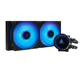 Chieftec Iceberg 240 RGB czarny / 2 x 120 mm / łożysko dynamiczne / 34,7 dB przy 2200 obr./min / 64,72 CFM / AMD + Intel