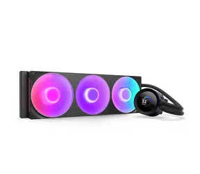 NZXT Kraken PLUS RGB 360 czarny / 3 x 120 mm / łożysko dynamiczne / 31,9 dB przy 2400 obr./min / 75,05 CFM / AMD + Intel