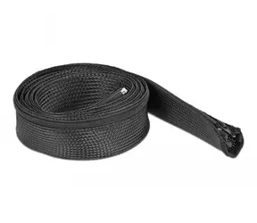 DeLock pleciona osłona na zamek błyskawiczny czarna / 2 m x 50 mm