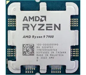 AMD RYZEN 9 7900 @ 3,7 GHz - TRAY / Turbo 5,4 GHz / 12 rdzeni / 24 wątki / L3 64 MB / AM5 / Zen 4 / 65 W