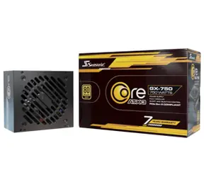 Seasonic Core GX-750-V2 ATX 3.1 czarny / 750W / 80+ złoty / modułowy / wentylator 120 mm