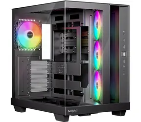 Be quiet! Podstawka oświetleniowa 500 LX czarna / ATX / 2x USB A / 4X 120 mm 