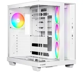 Be quiet! Podstawka oświetleniowa 500 LX biała / ATX / 2x USB A / 4X 120 mm 