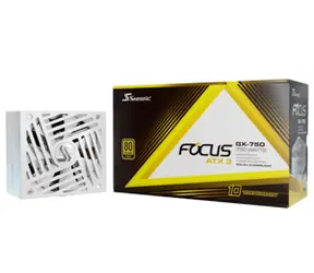 Seasonic FOCUS GX-750 ATX 3.1 biały / Zasilacz komputerowy / 750 W / 80+ złoty / 135 mm