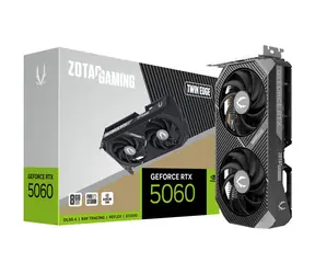 Zotac GAMING GeForce RTX 5060 Twin Edge 8 GB / 2280-2497 GHz / 8192 MB GDDR7 / 128 bitów / 1x HDMI + 3x DP / 550 W (8)