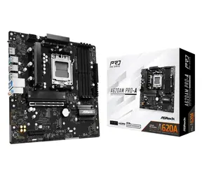 ASRock A620AM PRO-A / AMD A620A / 4xDDR5 / 2x SATA III / USB / GLAN / M.2 / sc. AM5/mATX