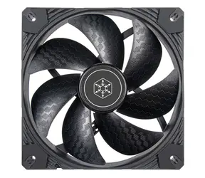 Bez opakowania - Silverstone Shark Force Black / 140 mm / Łożysko dynamiczne / 38,3 dB przy 2200 obr./min / 120 CFM / 4-pinowe złącze PWM / Bez opakowania