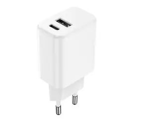 Setty GSM106083 biała / Szybka ładowarka sieciowa z 2x USB / 1x USB-A / 1x USB-C / 20W / 3A 
