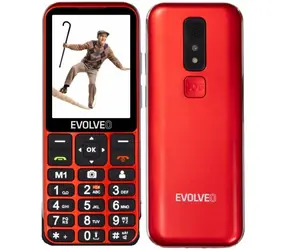 Evolveo EasyPhone LT + podstawka czerwona / 2,3" / SOS / microSDHC