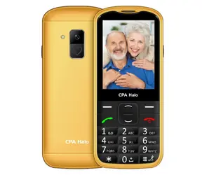CPA Halo 28 Senior ze stacją ładującą złoty / 2.8" / 240 x 320 / 0.3 Mpx / SOS / latarka / radio / MicroSD / BT 