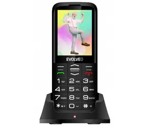 Evolveo EasyPhone Xo + podstawka ładująca czarna / 2.8" / 0.3MP / DualSIM / microSDHC